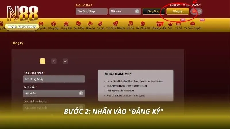 Hướng Dẫn Quy Trình Đăng Ký N88 Nhanh Và Thuận Thiện Nhất - tivon.pro Hướng Dẫn Quy Trình Đăng Ký N88 Nhanh Và Thuận Thiện Nhất - tivon.pro