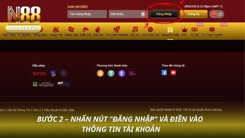 Đăng Nhập N88 - 4 Bước Nhanh Và An Toàn Tài Khoản 2026 - tivon.pro