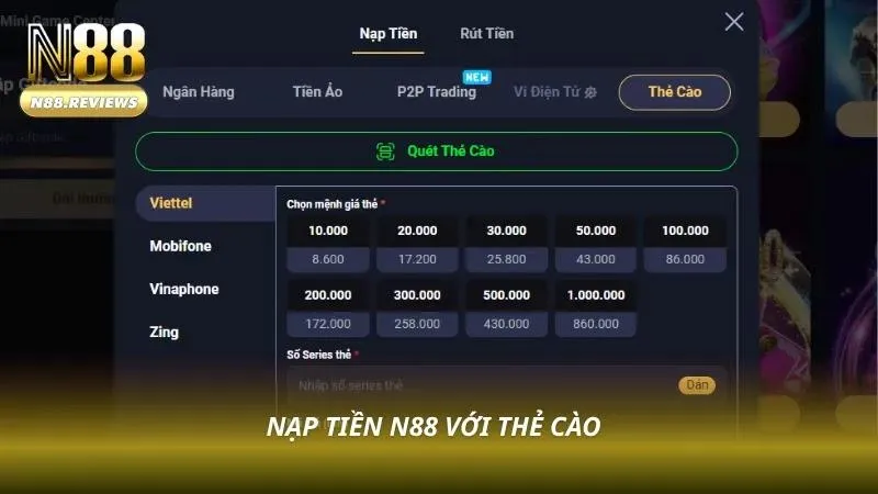 Nạp Tiền N88 - 6 Cách Nhanh, Phí 0 Đồng - Hướng Dẫn 2026 - tivon.pro